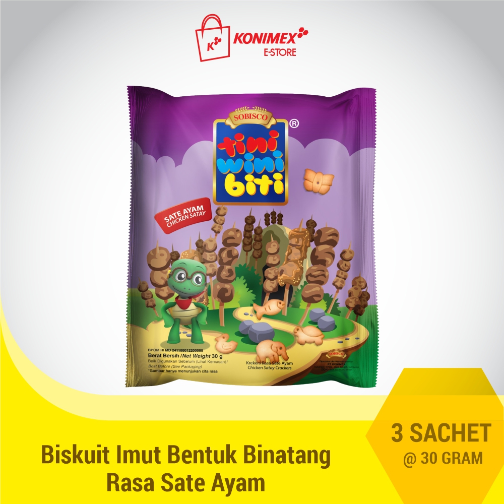 

Tini Wini Biti Biskuit Anak Sate Ayam 30g x 3 Sachet