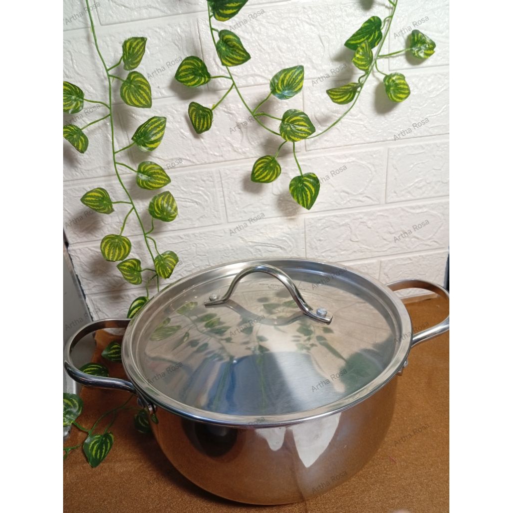 Supra Panci Stainless 304 Dutch Oven 24cm - Series /Panci Sayur Steinless Steel