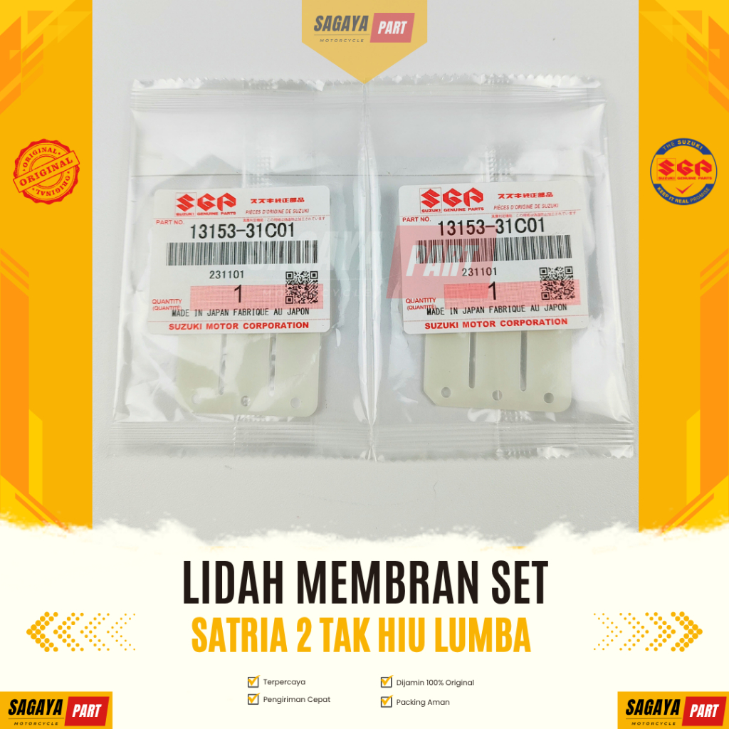Lidah Reed Valve Membran Satria 2 Tak Hiu Lumba Sparepart Ori SGP Suzuki