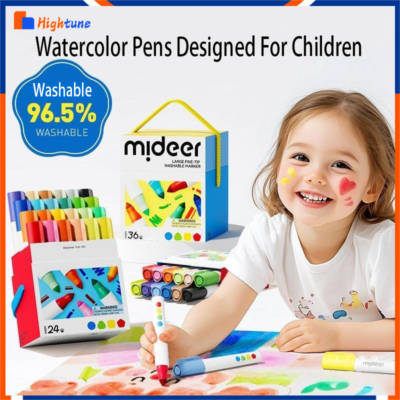 

Hightune Mideer Dual Tip Washable Marker Spidol 24/36 Color Pengenalan Anak/Berbasis Air/Bebas Bau