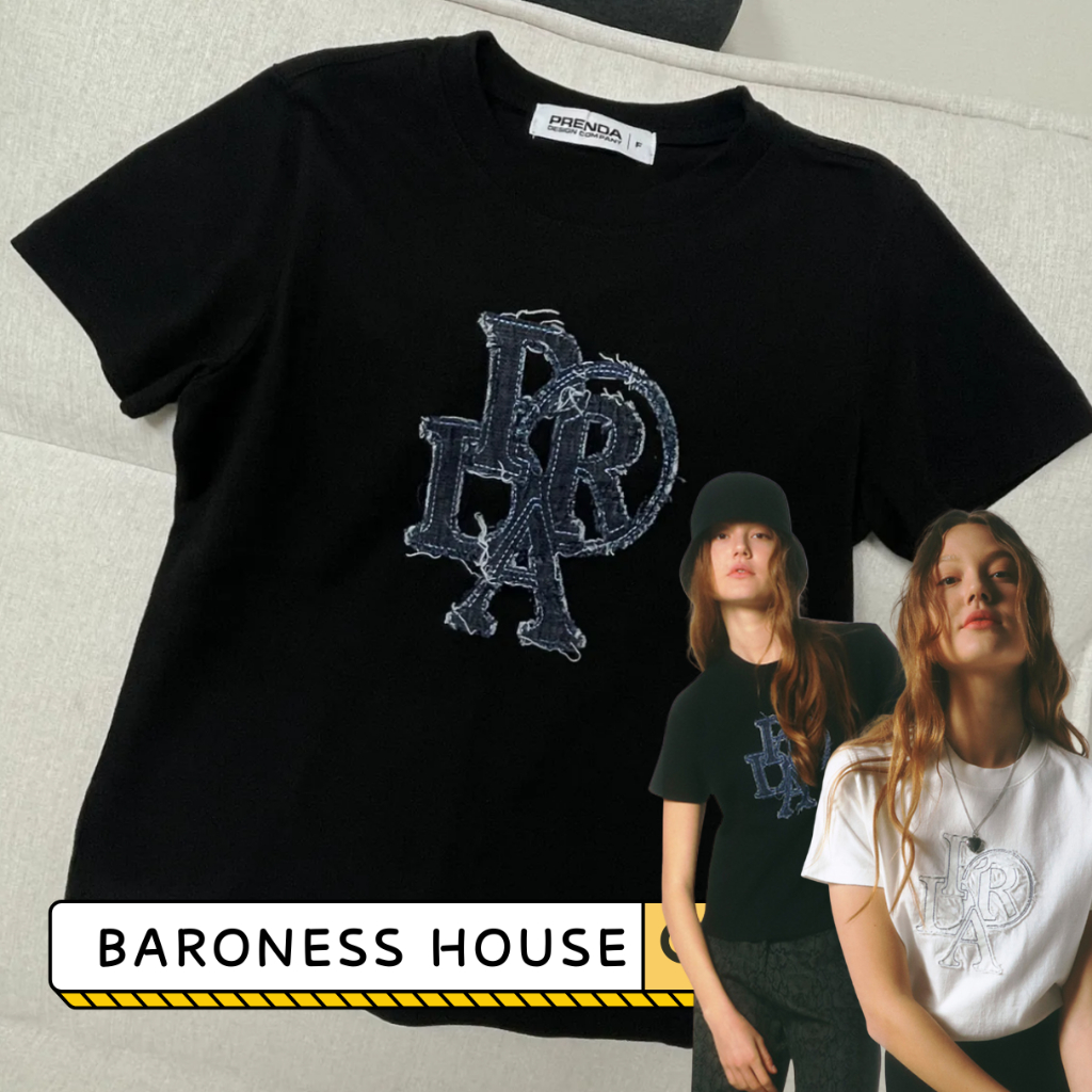 PRENDA PRDA DENIM PATCH CREWNECK