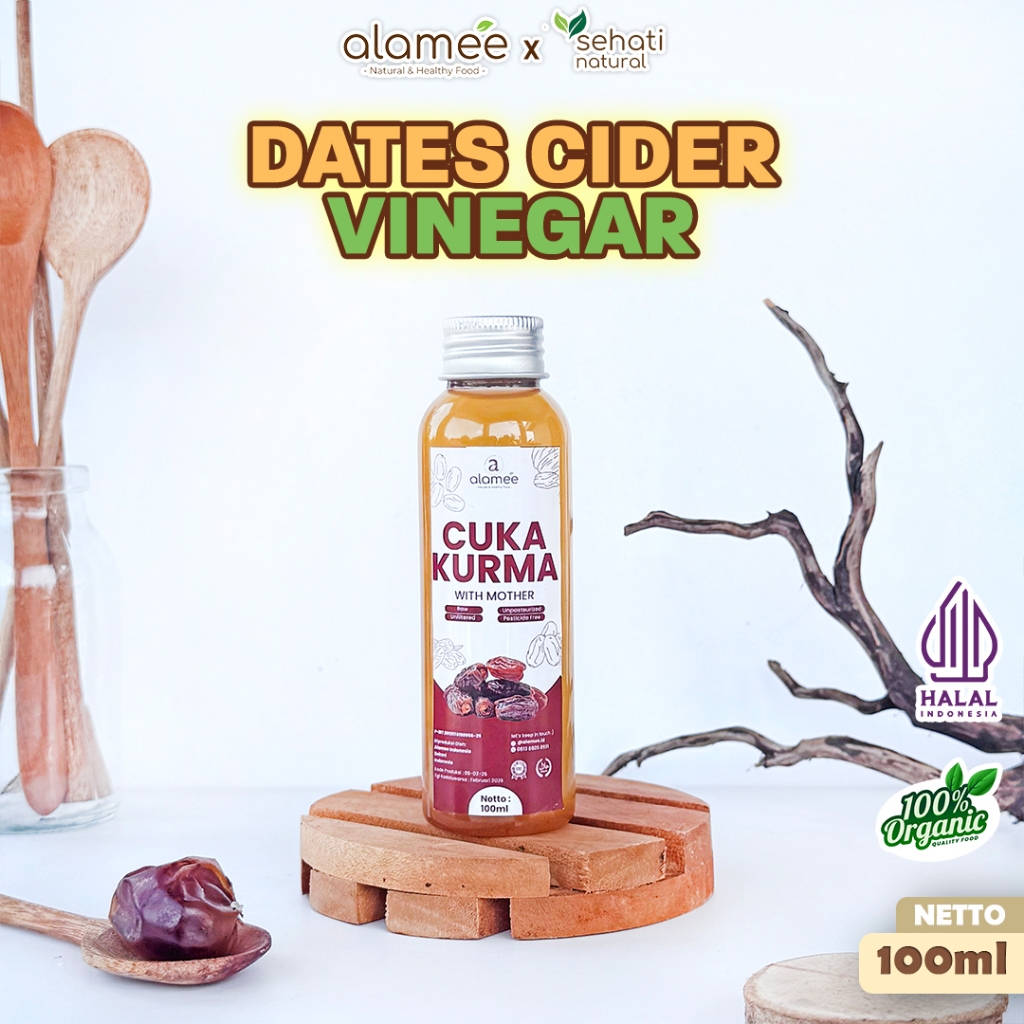 

ALAMEE Cuka Kurma With Mother Original Dates Cider Vinegar Fermentasi Probiotik Herbal 100ml