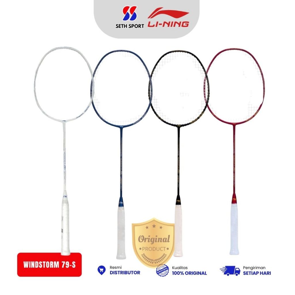 Raket Badminton Li-Ning Windstorm 79S Original - [BONUS : Tas Serut Li-Ning]