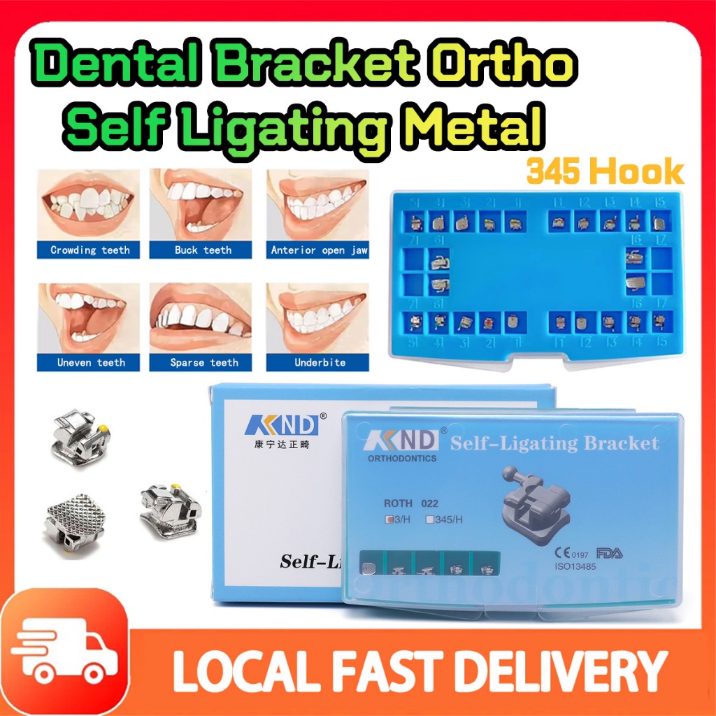 Bracket Behel Self Ligating Metal BRACKET SELF LIGATING BEHEL ROTH KND Dental Braces Ortho Kawat Gig