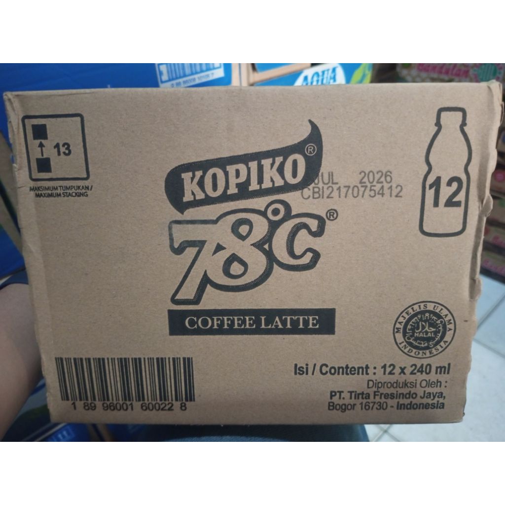 

Kopiko 78 1 dus isi 12 botol / coffee late 78 / minuman kopi / kopi botol