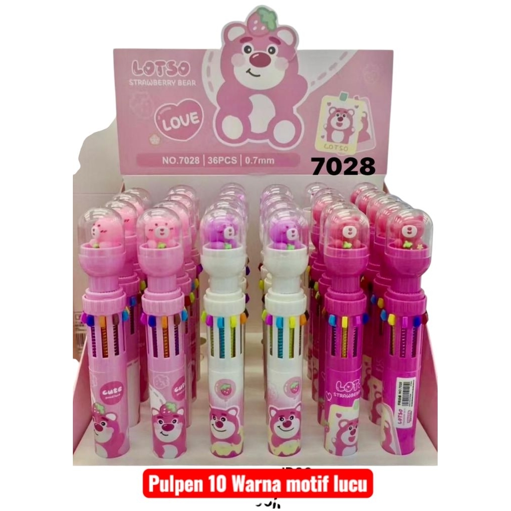

pulpen 10 warna fancy lotso motif lucu harga murah 10 warna berfungsi semua