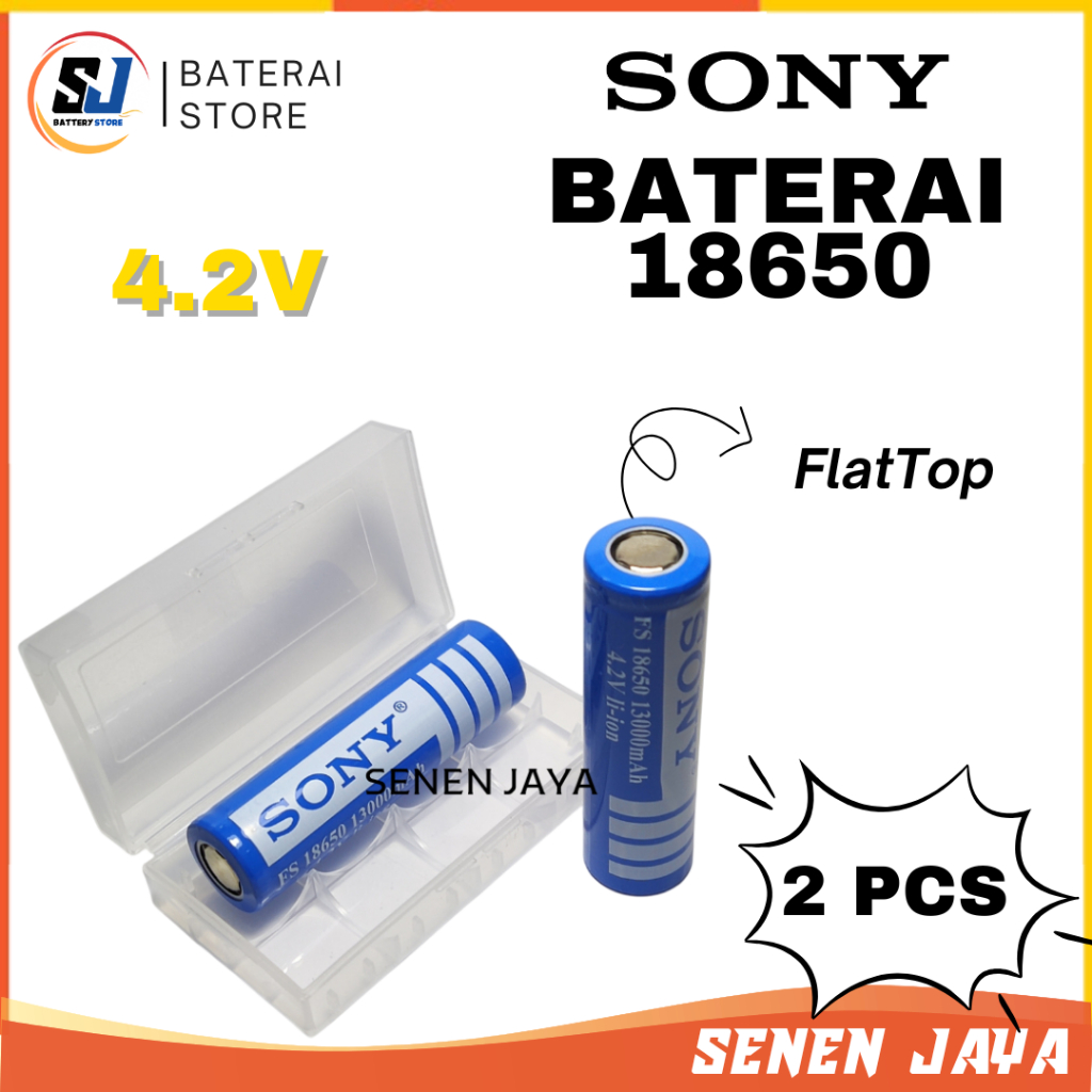 MURAHBATERAI 18650 BATRE 18650 original Battery 18650  4.2V Sony 13000 mAh Batre Sony 18650 4.2V 2 P