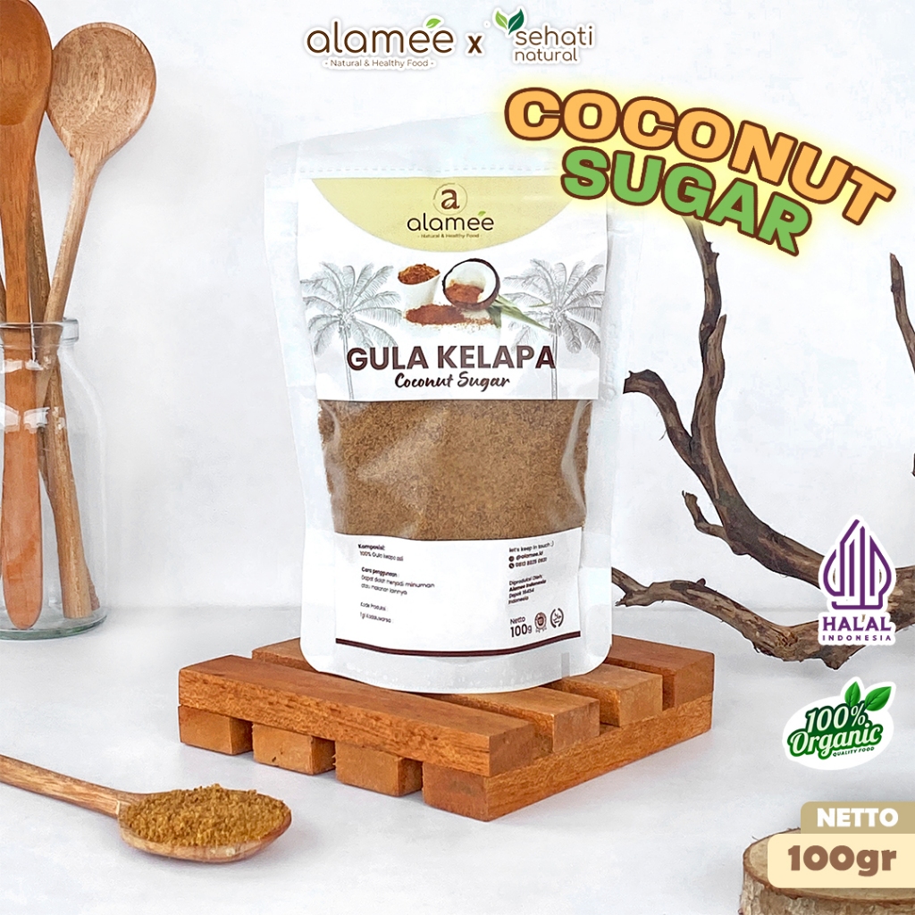 

Coconut Sugar Premium Gula Kelapa Asli Non MSG Organik Bubuk Powder Natural 100gr Lezat dan Gurih