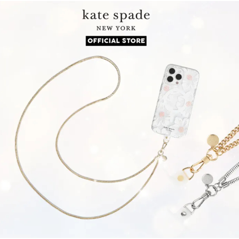 Kate Spade New York Phone Crossbody gold chain Set in stone heart of Gold Heart of Silver