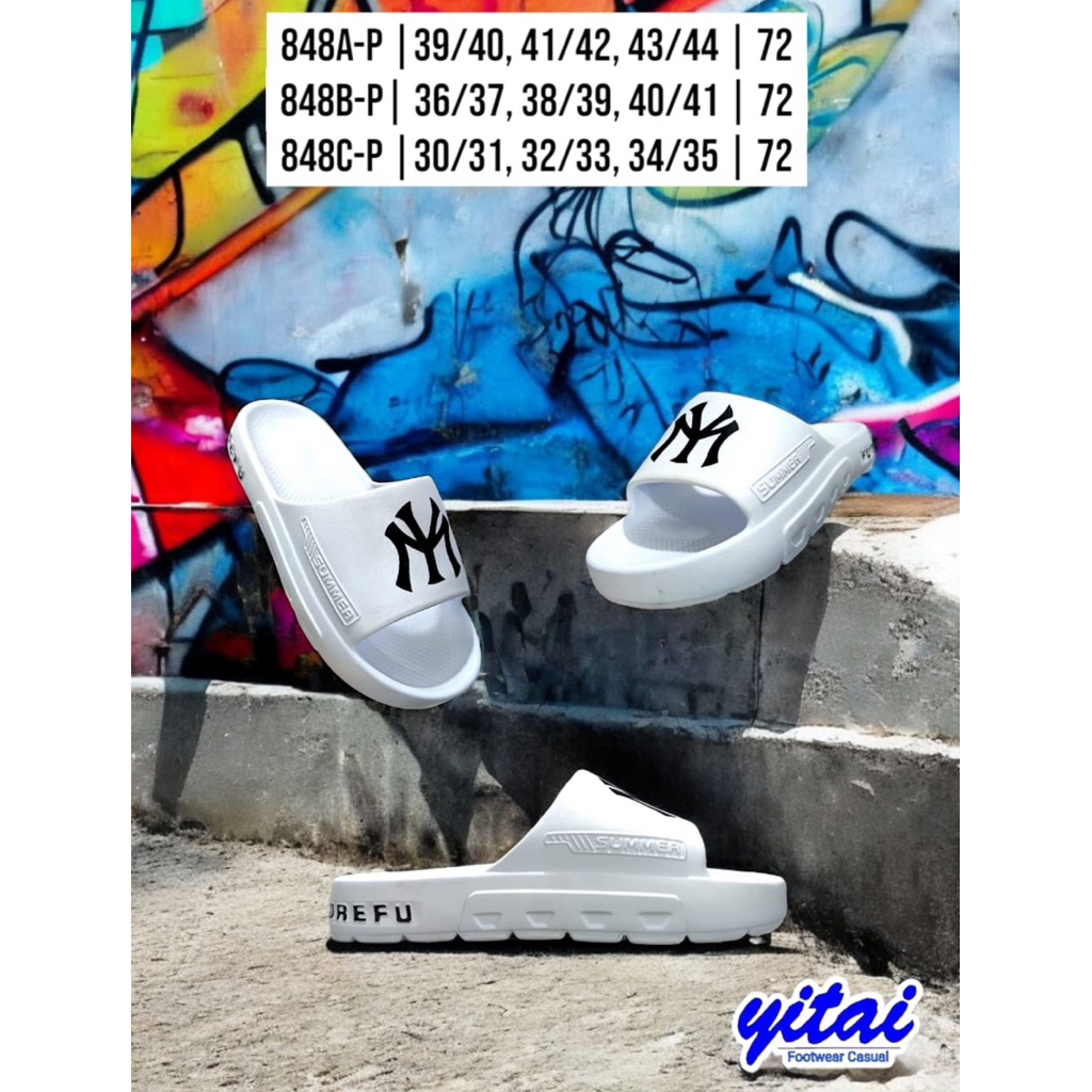 Sandal Slop Yitai 848 (30-44)/Sandal slop Pria/Sandal karet pria/Sandal anak
