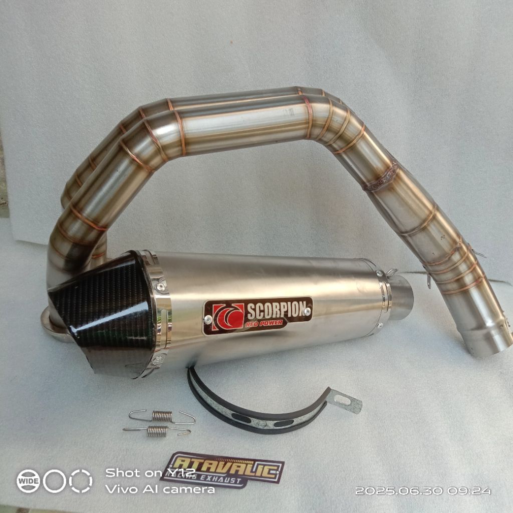 exhaust Scorpion red power full system PNP Kawasaki ER6N eksoz