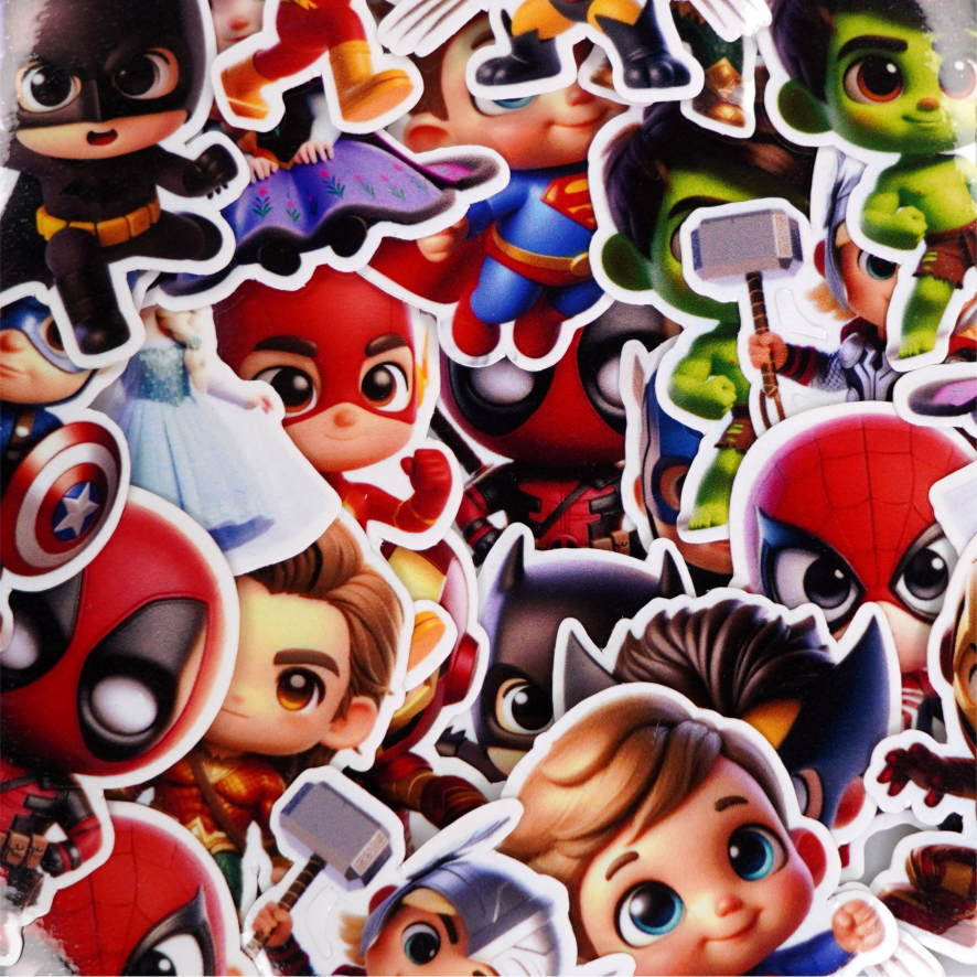 

Stiker custom cute little superhero