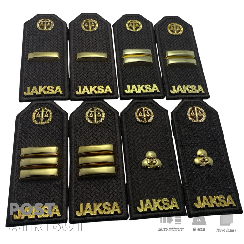 Pangkat PDU 3A-3D LOGAM JAKSA / Pangkat JAKSA Terbaru / Atribut KEJAKSAAN  / Atribut JAKSA / Post At