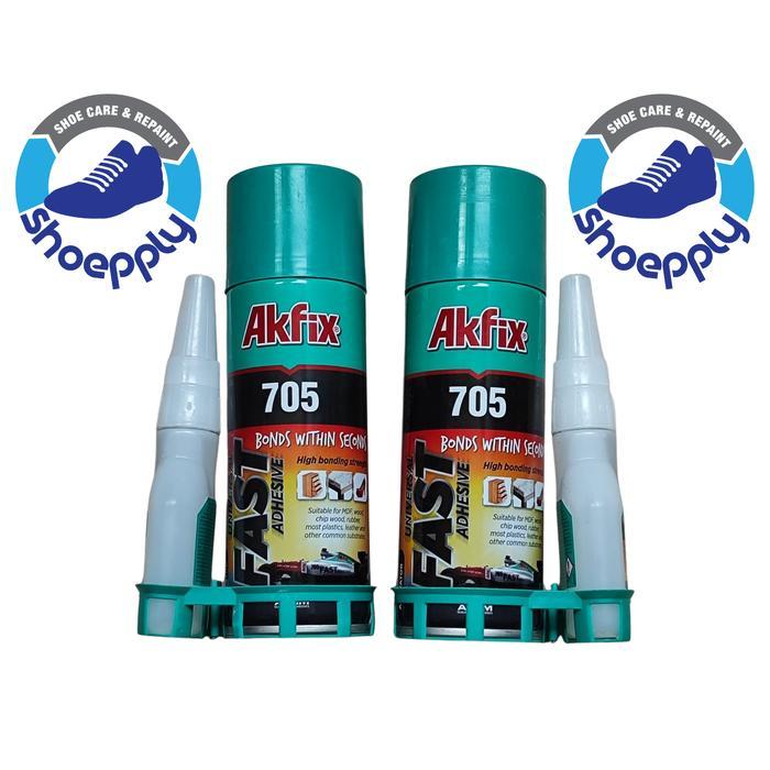 AKFIX 705 Universal Fast Adhesive with Spray Activator Kit 100% Original