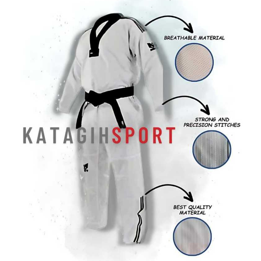 BAJU TAEKWONDO MOK'S BIST HITAM SUPER FIGHTER / Dobok Taekwondo MOKS Bist Hitam Super Fighter