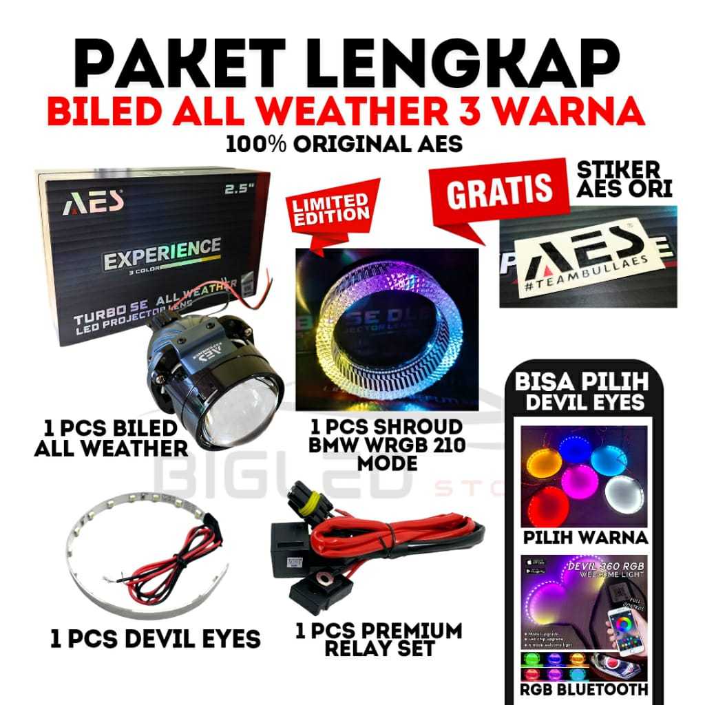 Biled AES Turbo SE All Weather Experience 3 Warna AES Paket Biled Turbo Allweather Lengkap