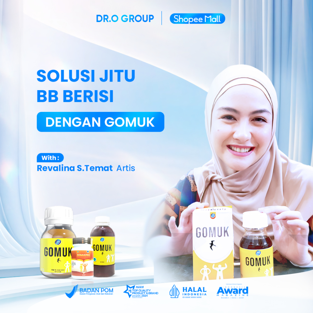 Gomuk/ Gomuk Pro/ Gomuk Madu/ Gomuk Kapsul Herbal/ Isi 200ml + 30 Kapsul/Bundling 2 Botol Gomuk + 2 