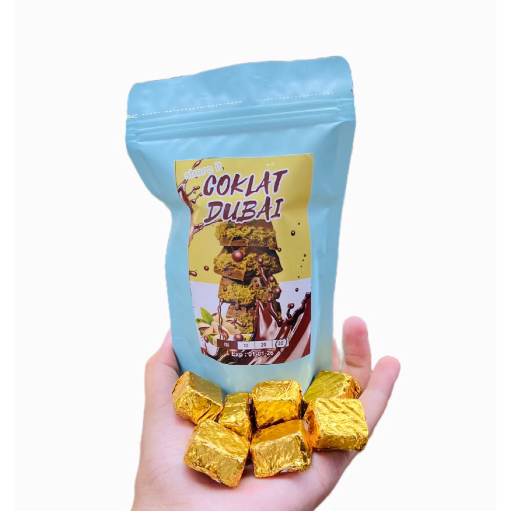 

[ISI 30PCS] COKLAT DUBAI BITES SHARE IT KEMASAN POUCH