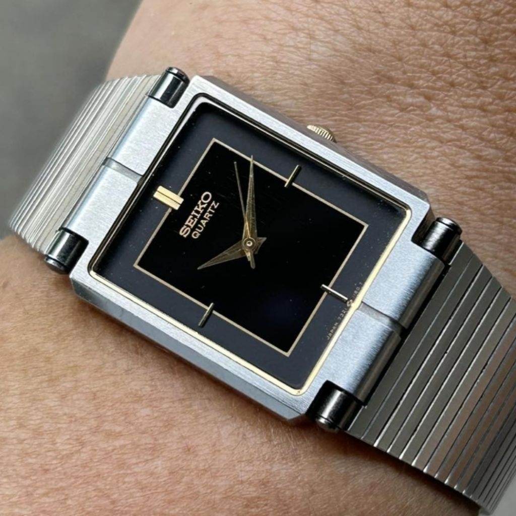 Jam Tangan Rare Vintage Seiko Tank Quartz 7321-5680