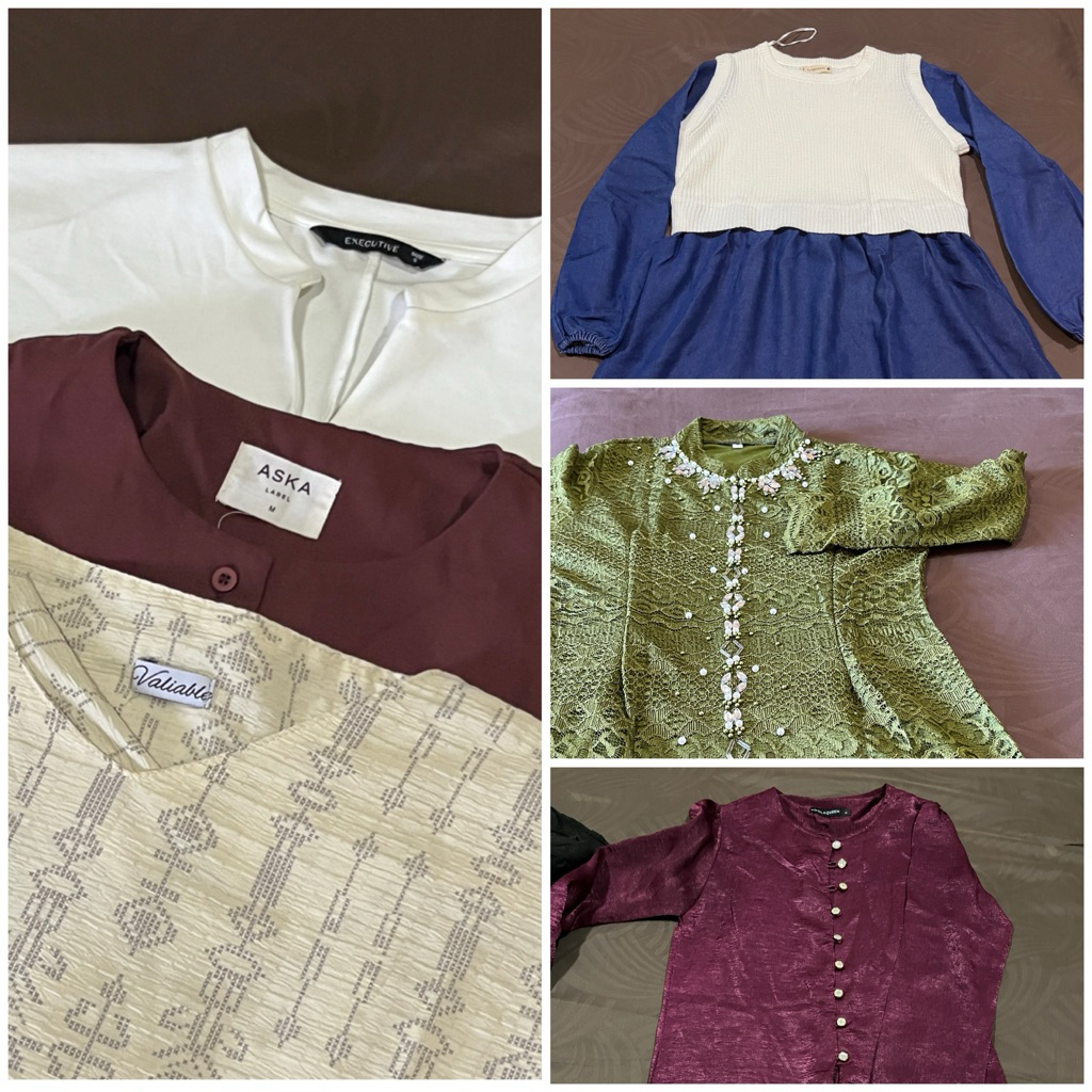 atasan pesta hangout preloved kebaya denim