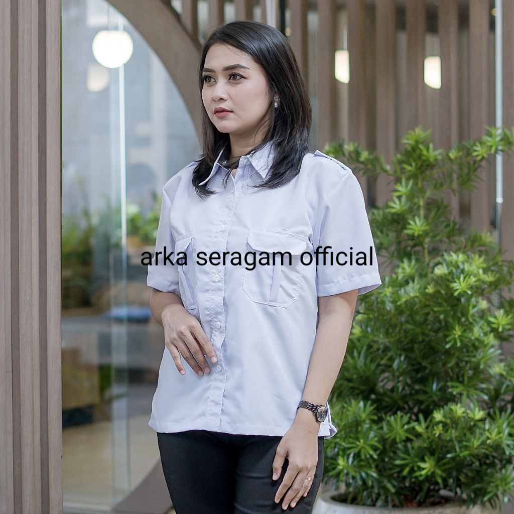 Baju Dinas Putih Pns Wanita Baju Pdh Wanita Putih Seragam Putih Pns Wanita Baju Putih Atasan Pns