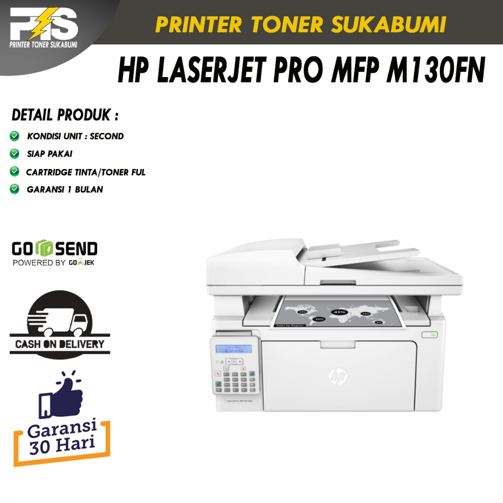 Printer fotocopy HP LaserJet Pro MFP M130fn m130 fn bergaransi