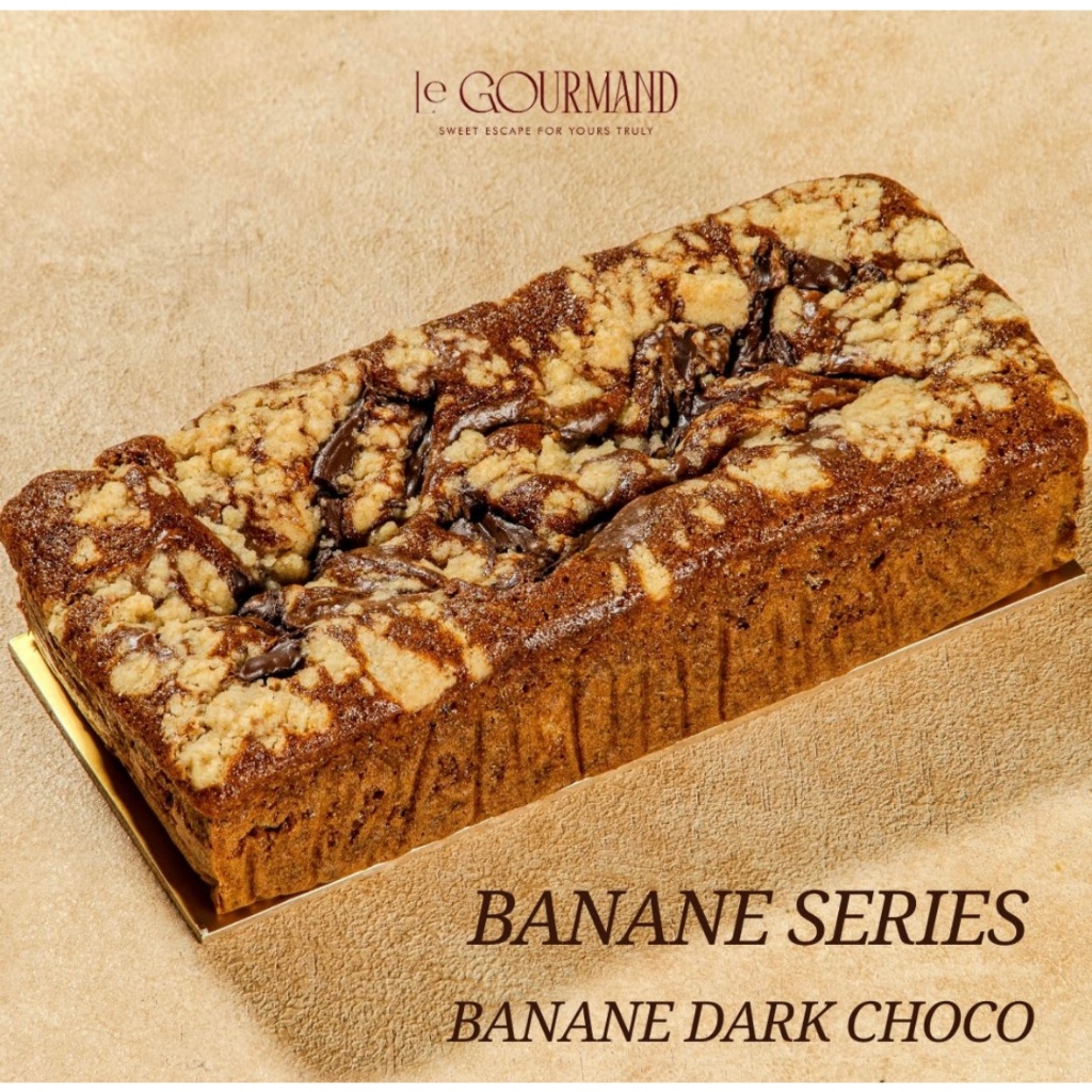 

Le Gourmand Banana Dark Chocolate Callebaut x Valrhona /Banana bread Chocolate/Banana bread/Premium Banana Cake/Banana Bread Banana Cake Cheese Chocolate