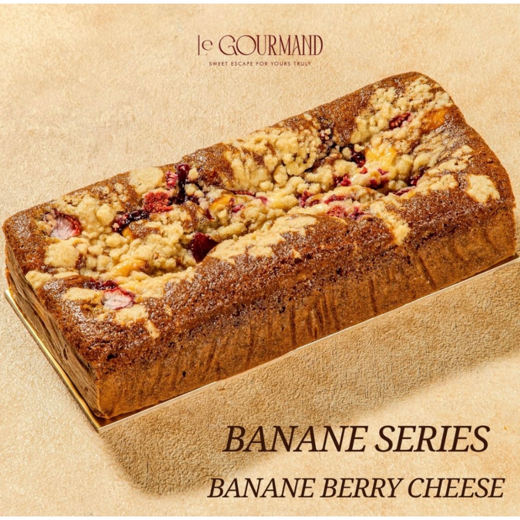 

Le Gourmand Banana Bread Berry Cream Cheese/Banana Cake Berry Cheese/Banana Cake Premium/Banana Cake Berry Cheese/Berry Banana Bread Cake