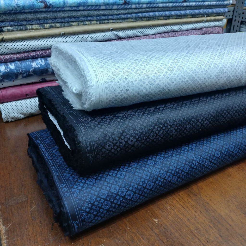 Kain katun Giza motif/ Kain katun kemeja premium/ Kain katun Italy motif