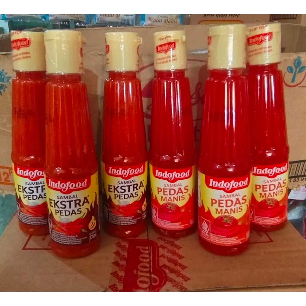 

Saos Sambal Indofood Botol 135 ml / Sambal Pedas Manis / Extra Pedas