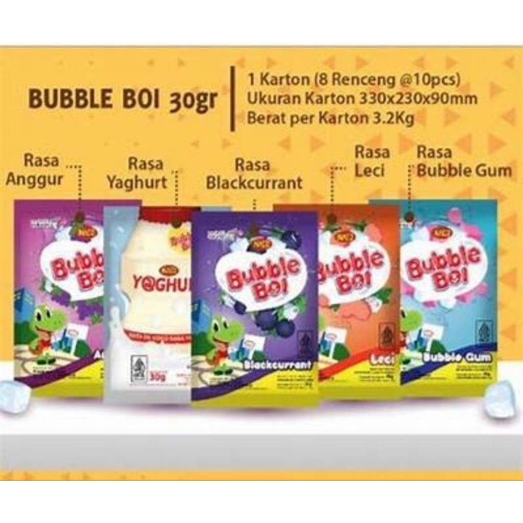 

Nata Bubble Boi 40g/30g renceng 1dus isi 80pcs