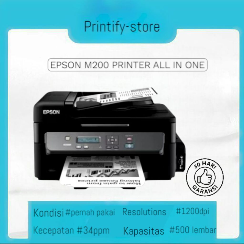 printer Epson M200 mono all-in-one lnk tank printer infus