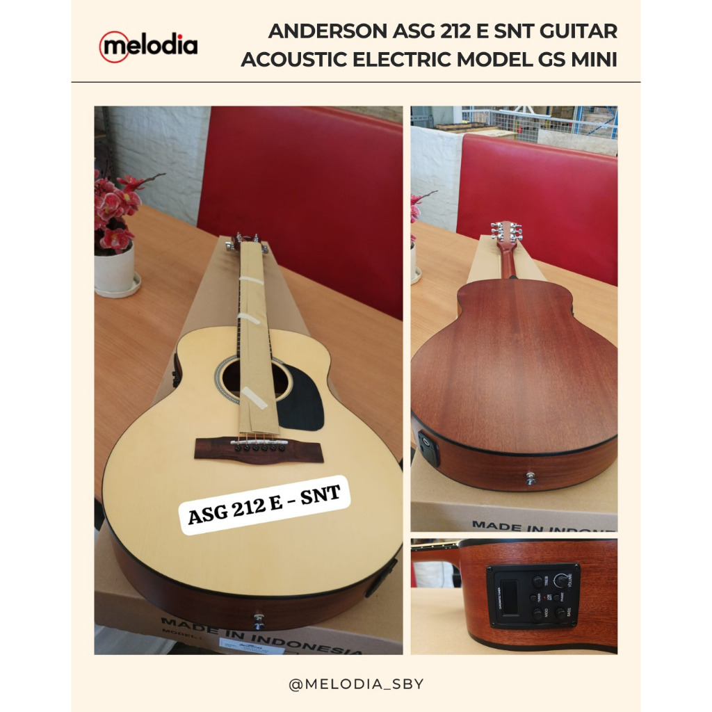 Anderson ASG 212 E 5NT Model GS Mini, Acoustic Electric Guitar
