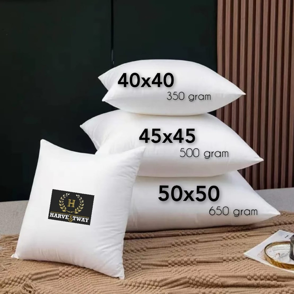 HARVEST 40x40/ 45x45/ 50x50 Bantal Sofa Premium Isi 100% Silikon Grade A Resleting  Praktis