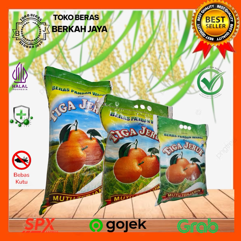 

Beras Cap Tiga Jeruk 20kg 10kg 5kg
