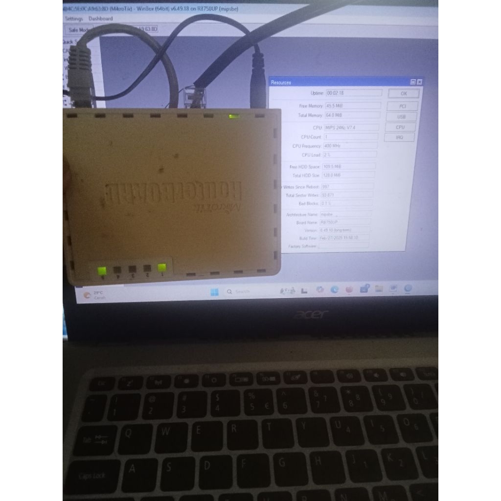 mikrotik rb750 bekas normal