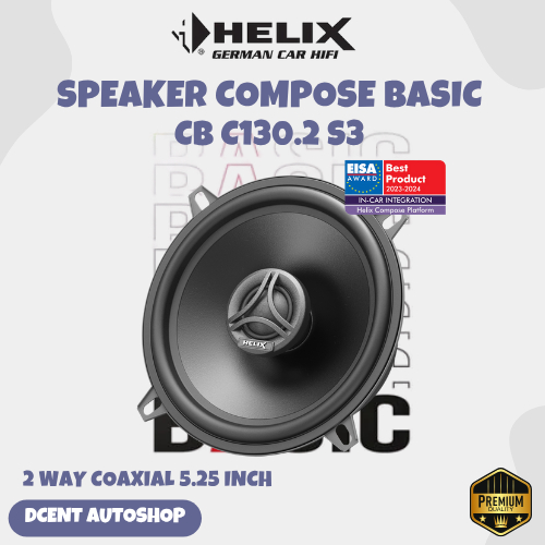Speaker 2-Way Coaxial Mobil - Speaker Helix Compose Basic CB C130.2 S3 - 5.25  Inch - Speaker Audio 