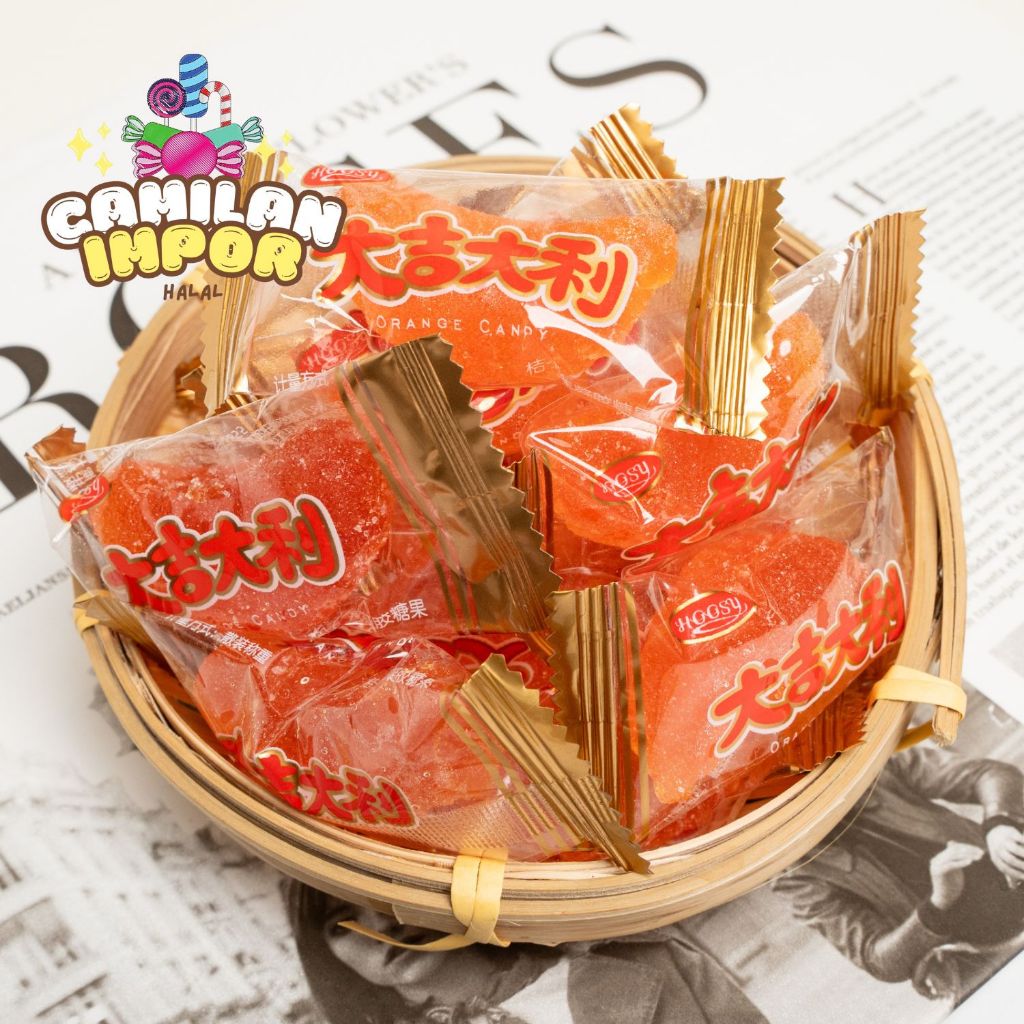 

[ 100% HALAL ] Permen Buah Jeruk Viral Permen Lunak Impor yang lezat dan manis ( Dapat 29 Biji )