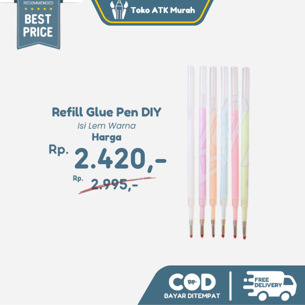 

REFILL Glue Pens Colours DIY Isi Lem Pulpen Cair Craft Warna - Satuan