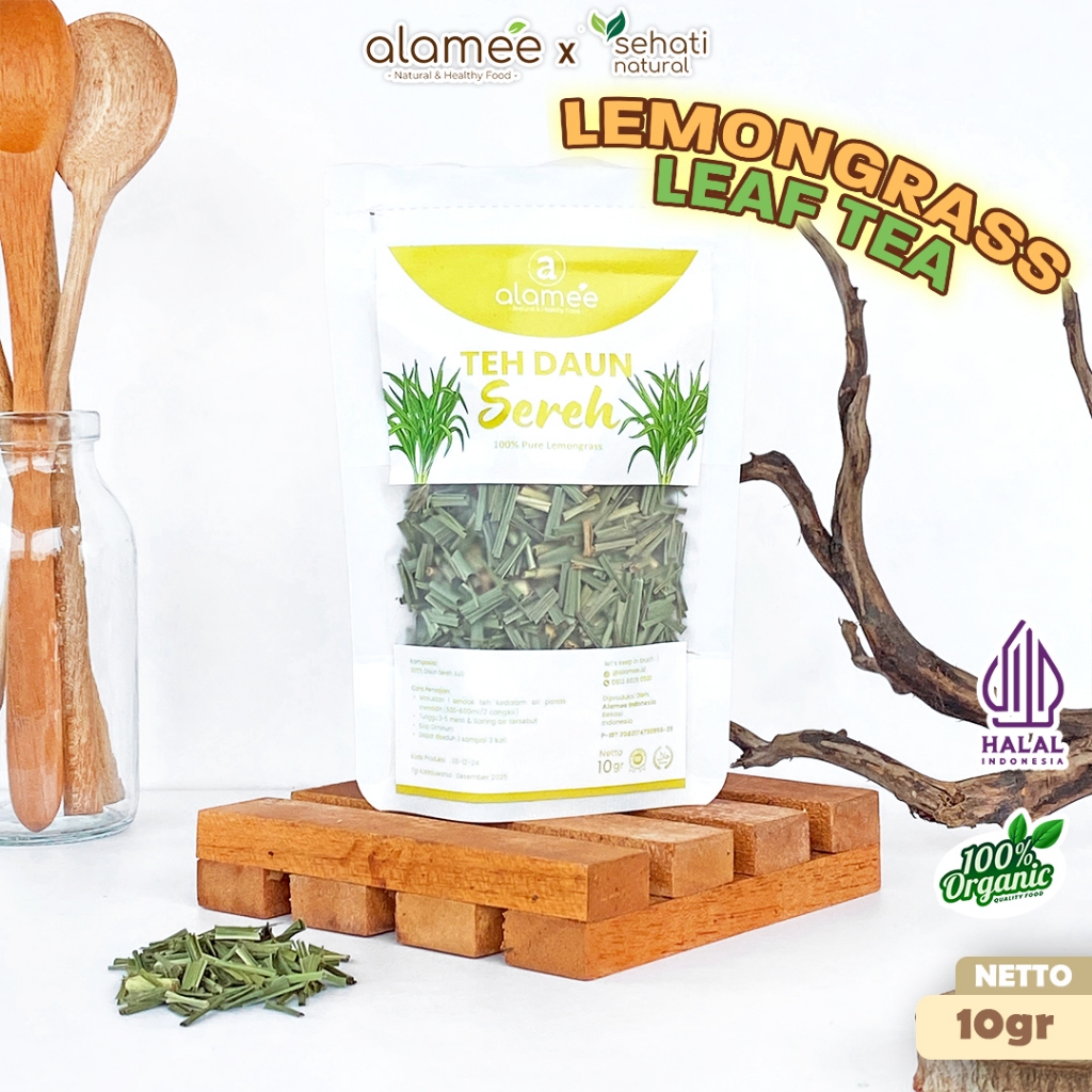

ALAMEE Lemongrass Leaf Tea Teh Daun Sereh Organik Herbal OrganicKering Dried 10gr