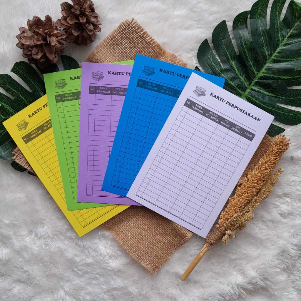 

ES88 50PCS KARTU PERPUSTAKAAN UK 10,5x16,5CM