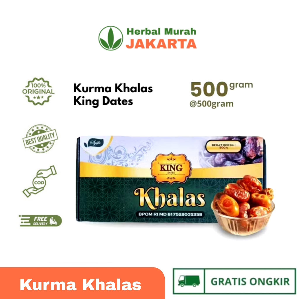 

Kurma King Khalas 500gr - Kurma Kholas Premium High Quality