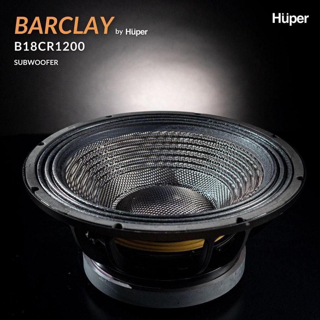 Barclay Subwoofer Komponen Huper B18CR1200 Carbon Coil 18 Inch 1200 Watt Professional Balap