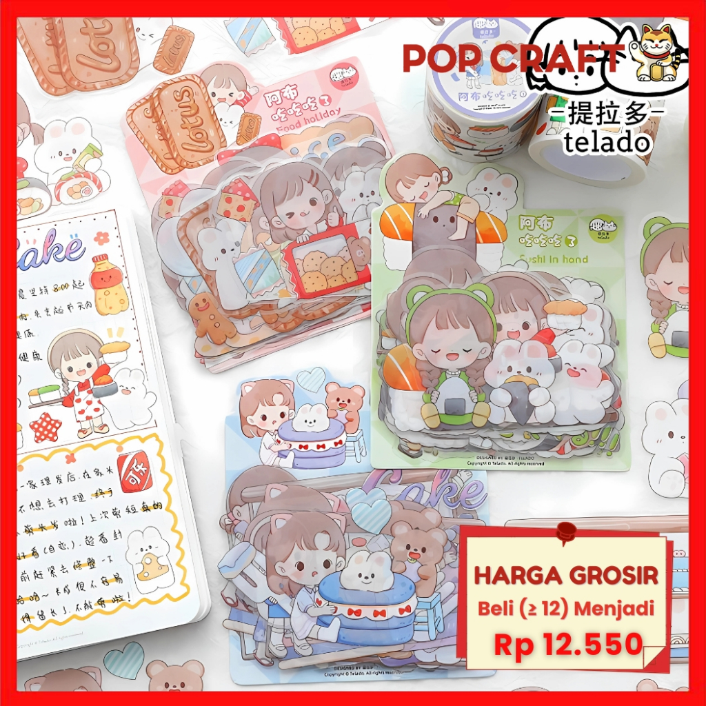 

PC 1 Pack 30pcs Sticker Decor Set Stiker DIY Dekor Buku Diary Telado Lotus Stiker Anti Air - TLD15