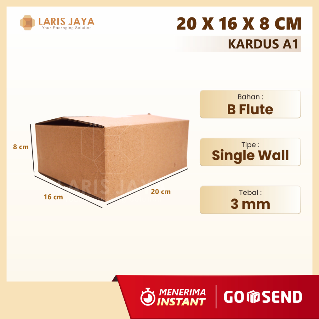 

Kardus Box Dus Kotak Packing Polos 20x10x8 cm / 20x11x11 cm / 20x16x8 cm
