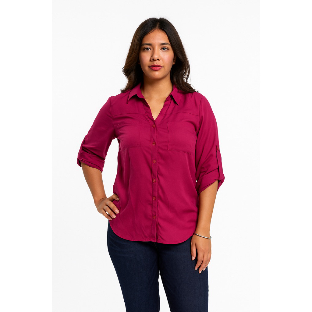 IZ BYER atasan blouse wanita lengan 7/8