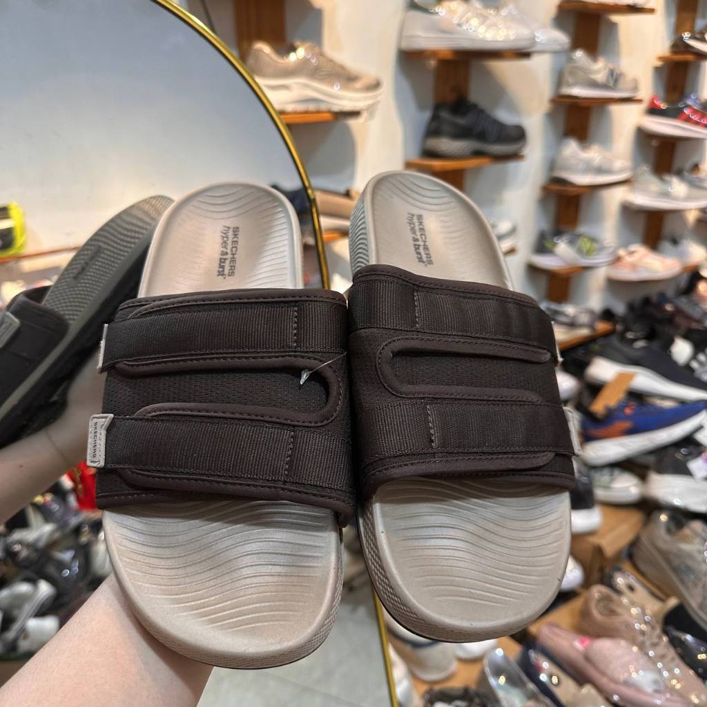 3  VARIASI WARNA SKECHERS SANDAL HYPER SLIDE 229371 SENDAL SLIDE VELCRO NYAMAN FULL KARET SENDAL NYA