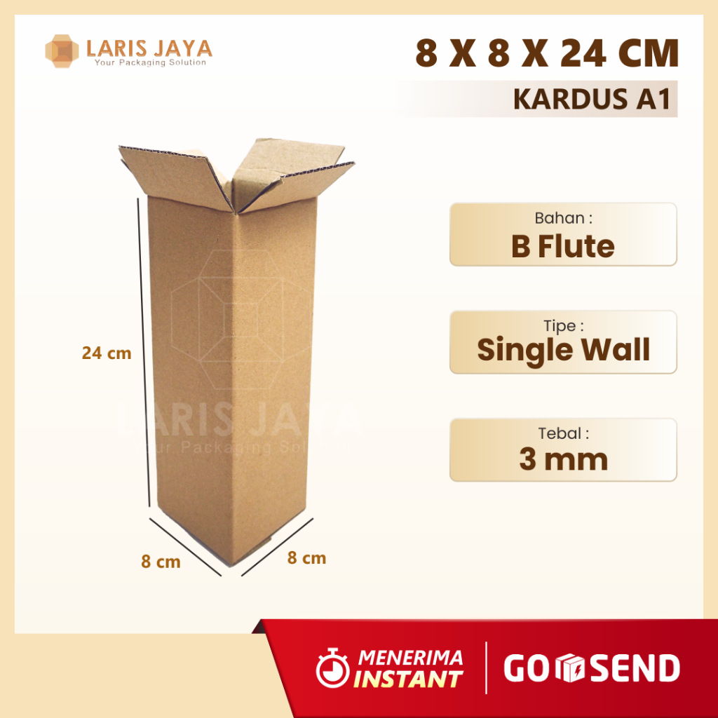 

Kardus Tumbler 8x8x24 cm | Box Gift | Karton Kaos | Kotak Botol Packing - 8 x 8 x 24 cm ( Kardus 8 x 8 x 24 cm )