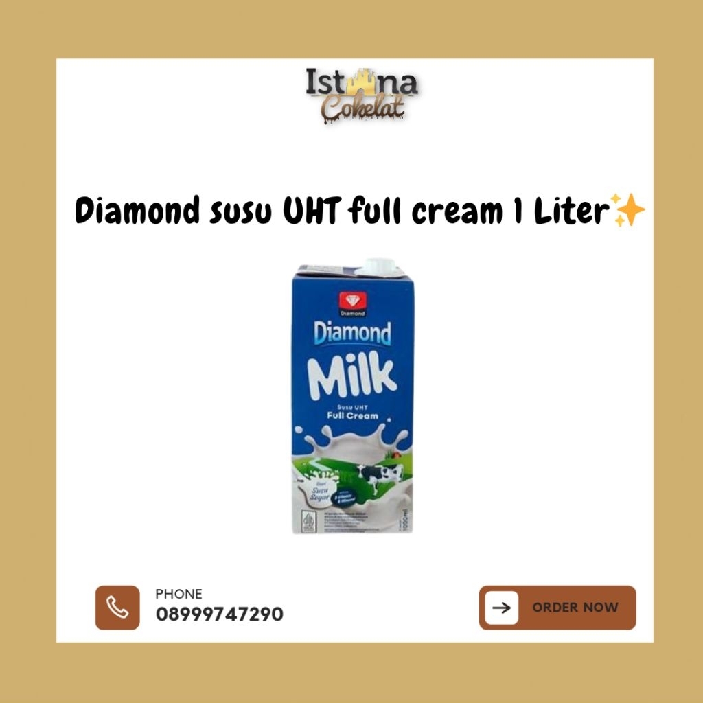 

SUSU CAIR UHT DIAMOND FULL CREAM 1 liter
