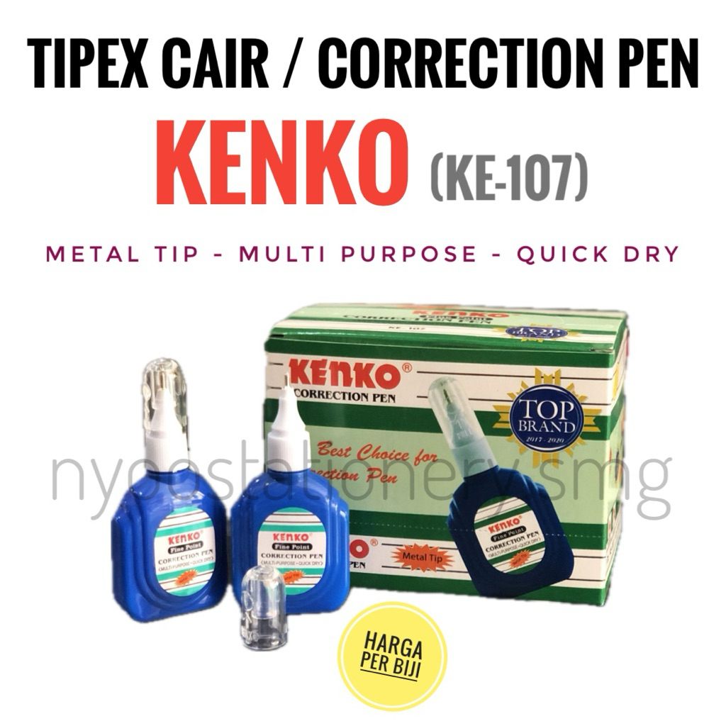 

TIPEX CAIR / CORRECTION TAPE KENKO KE-107 BIRU UJUNG BESI MURAH